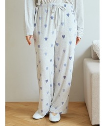 ジェラートピケ　ハート柄 ルームウェアパンツ 新品 gelato pique（ジェラートピケ）の「ハート柄ロングパンツ