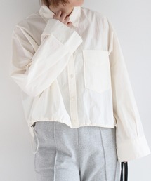 cepo | 〈袖2way仕様〉クロップド丈 ビッグシルエットポケットシャツ(シャツ/ブラウス)