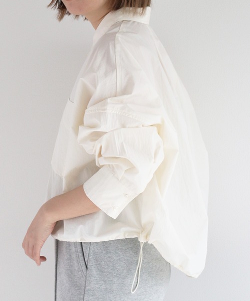 cepo(セポ)の「〈袖2way仕様〉クロップド丈 ビッグシルエットポケットシャツ(シャツ/ブラウス・レディース・オフホワイト/サックスブルー/ピンク/ベージュ・M)」の17枚目の写真
