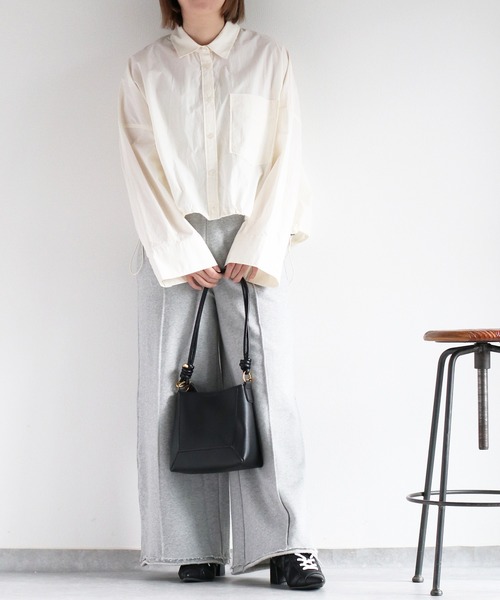 cepo(セポ)の「〈袖2way仕様〉クロップド丈 ビッグシルエットポケットシャツ(シャツ/ブラウス・レディース・オフホワイト/サックスブルー/ピンク/ベージュ・M)」の20枚目の写真