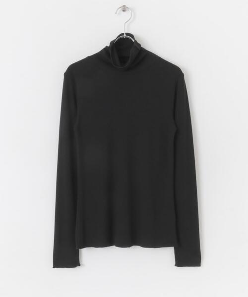 ITEMS URBANRESEARCH（アイテムズ アーバンリサーチ）の「『UR GREEN』タートルネックリブトップス（Tシャツ/カットソー・レディース・ホワイト/ミント/チャコールグレー/ブラック・FREE）」の6枚目の写真