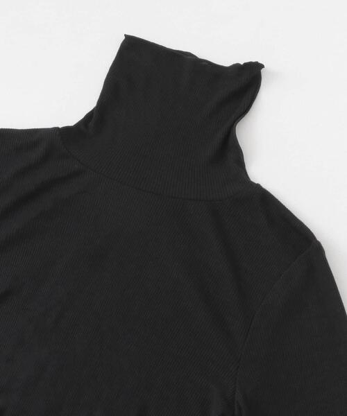 ITEMS URBANRESEARCH（アイテムズ アーバンリサーチ）の「『UR GREEN』タートルネックリブトップス（Tシャツ/カットソー・レディース・ホワイト/ミント/チャコールグレー/ブラック・FREE）」の7枚目の写真