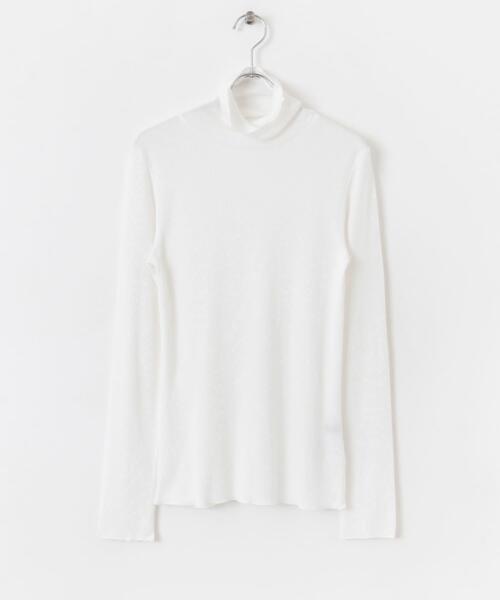 ITEMS URBANRESEARCH（アイテムズ アーバンリサーチ）の「『UR GREEN』タートルネックリブトップス（Tシャツ/カットソー・レディース・ホワイト/ミント/チャコールグレー/ブラック・FREE）」の9枚目の写真