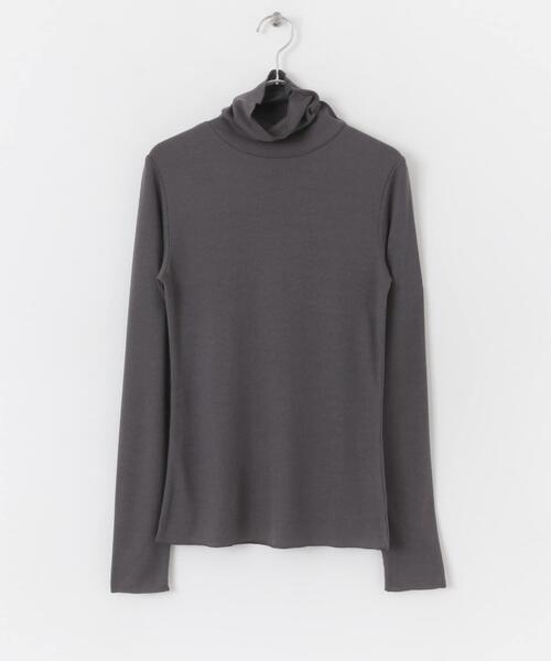 ITEMS URBANRESEARCH（アイテムズ アーバンリサーチ）の「『UR GREEN』タートルネックリブトップス（Tシャツ/カットソー・レディース・ホワイト/ミント/チャコールグレー/ブラック・FREE）」の12枚目の写真