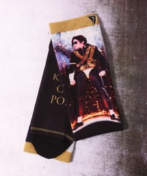 Perri's Socks（ぺリーズソックス）の「(LG)【Perri's Socks】【全面エアブラシ加工】Mickael Jackson クルーソックス（ソックス/靴下）」