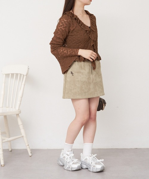 RAY CASSIN（レイカズン）の「【セットアップ対応/サイズ展開あり】スエード台形ミニスカート（スカート・レディース・ブルー/ブラウン系その他2/ベージュ系その他2・SMALL/MEDIUM）」の18枚目の写真