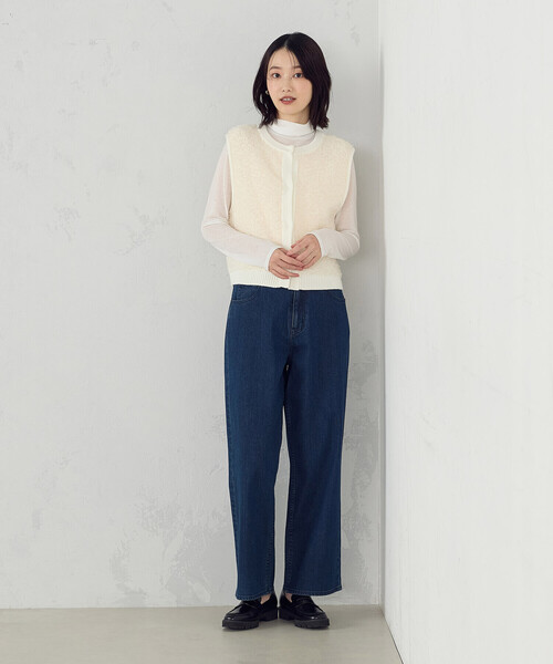 COMME CA ISM(コムサイズム)の「前後2WAY ツイードニットベスト(ベスト・レディース・アイボリー/ブラック・FREE)」の22枚目の写真