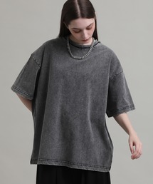 【ELLUV/エルヴ】ヴィンテージスノー加工 オーバー半袖Tシャツ