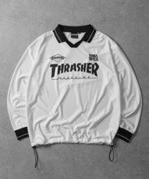 【THRASHER】 襟付き ゲームシャツ ロングスリーブ Tシャツ / 長袖 ゲームシャツ / ロンT