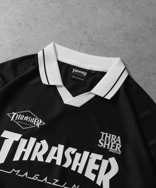 THRASHER（スラッシャー）の「【THRASHER】 襟付き ゲームシャツ ロングスリーブ Tシャツ / 長袖 ゲームシャツ / ロンT（Tシャツ/カットソー・メンズ・ホワイト/ブラック・MEDIUM/LARGE）」の17枚目の写真