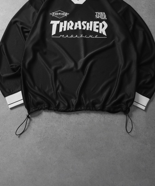THRASHER（スラッシャー）の「【THRASHER】 襟付き ゲームシャツ ロングスリーブ Tシャツ / 長袖 ゲームシャツ / ロンT（Tシャツ/カットソー・メンズ・ホワイト/ブラック・MEDIUM/LARGE）」の20枚目の写真