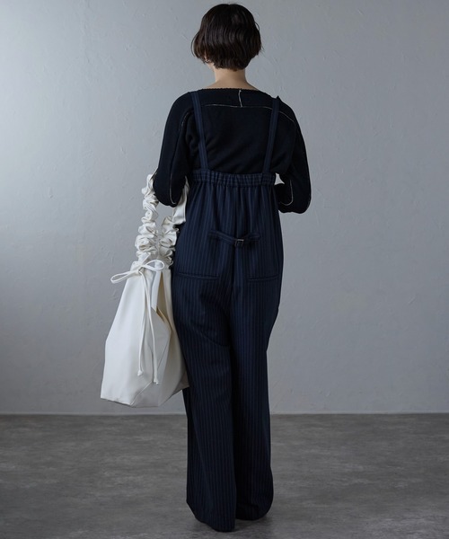 トライアングルギャザーPUレザーバッグ（ショルダーバッグ）｜Bonjour Sagan（ボンジュールサガン）