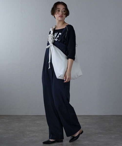 トライアングルギャザーPUレザーバッグ（ショルダーバッグ）｜Bonjour Sagan（ボンジュールサガン）