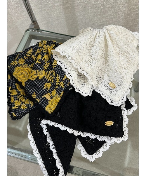 LILY BROWN（リリーブラウン）の「コットンレースビッグシュシュ（その他ヘアアクセサリー・レディース・ホワイト/ブラック/その他・FREE）」の2枚目の写真