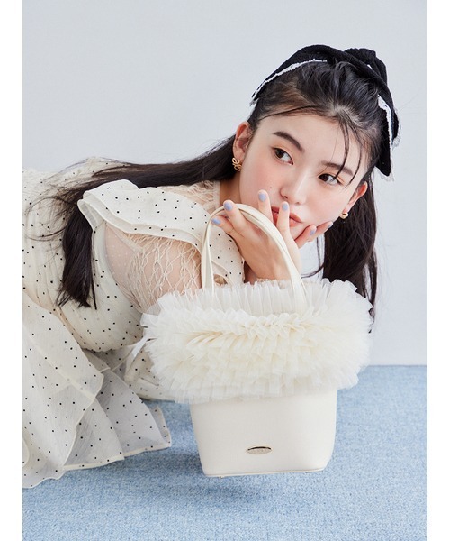 LILY BROWN（リリーブラウン）の「コットンレースビッグシュシュ（その他ヘアアクセサリー・レディース・ホワイト/ブラック/その他・FREE）」の12枚目の写真