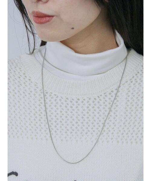 Samansa Mos2 blue(サマンサモスモスブルー)の「ロゴメッシュニットプルオーバー(ニット/セーター・レディース・サックスブルー/チャコールグレー/グレー/キナリ/イエロー・F)」の20枚目の写真