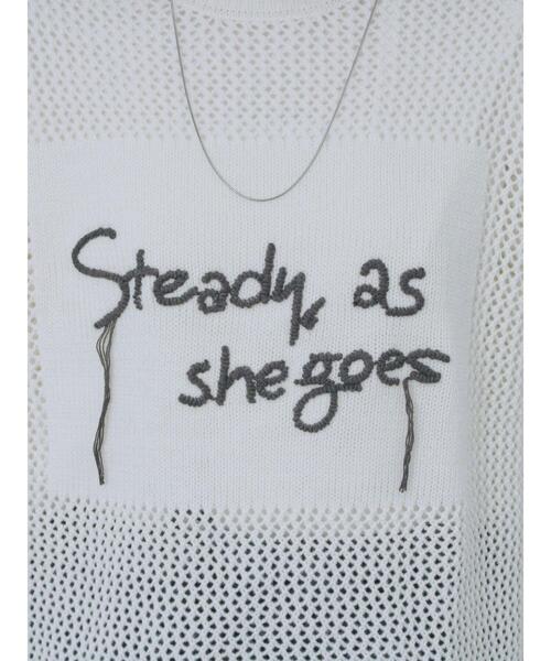 Samansa Mos2 blue(サマンサモスモスブルー)の「ロゴメッシュニットプルオーバー(ニット/セーター・レディース・サックスブルー/チャコールグレー/グレー/キナリ/イエロー・F)」の22枚目の写真