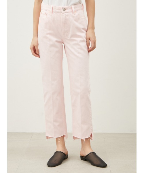 Mila Owen（ミラオーウェン）の「裾段差テーパードデニムパンツ（デニムパンツ・レディース・ピンク/インディゴブルー/ライトブルー/ブルー・00/2/1/0）」の4枚目の写真