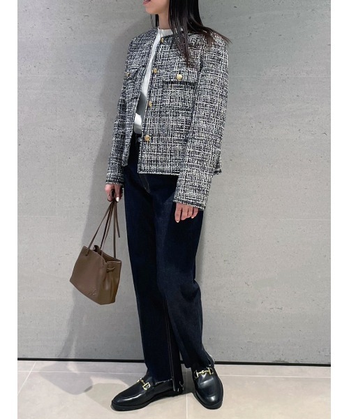 Mila Owen（ミラオーウェン）の「裾段差テーパードデニムパンツ（デニムパンツ・レディース・ピンク/インディゴブルー/ライトブルー/ブルー・00/2/1/0）」の5枚目の写真