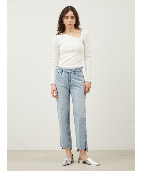 Mila Owen（ミラオーウェン）の「裾段差テーパードデニムパンツ（デニムパンツ・レディース・ピンク/インディゴブルー/ライトブルー/ブルー・00/2/1/0）」の16枚目の写真