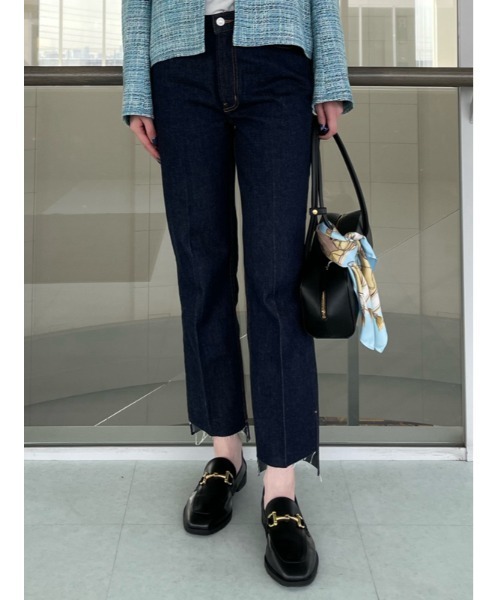 Mila Owen（ミラオーウェン）の「裾段差テーパードデニムパンツ（デニムパンツ・レディース・ピンク/インディゴブルー/ライトブルー/ブルー・00/2/1/0）」の22枚目の写真