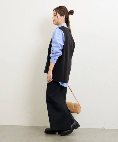 JOURNAL STANDARD（ジャーナルスタンダード）の「《追加》ウールライクVネックベスト（ベスト・レディース・ブラック/ブラウン・FREE）」の7枚目の写真