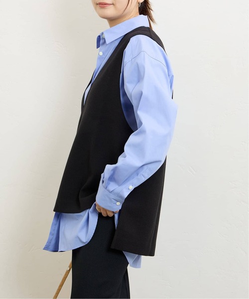 JOURNAL STANDARD（ジャーナルスタンダード）の「《追加》ウールライクVネックベスト（ベスト・レディース・ブラック/ブラウン・FREE）」の8枚目の写真