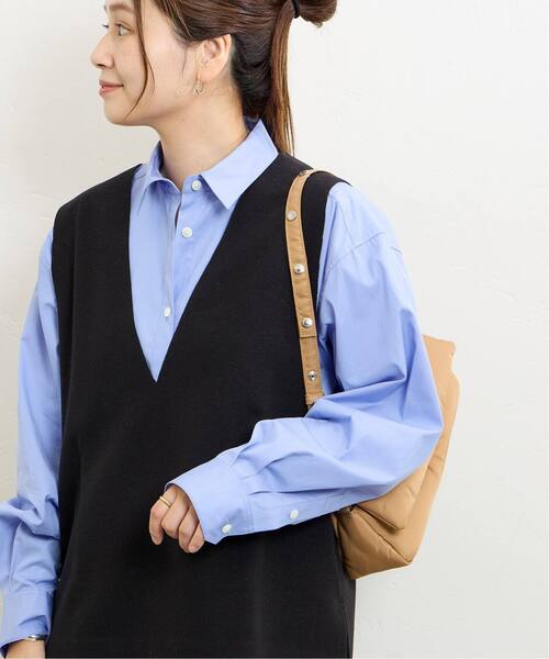 JOURNAL STANDARD（ジャーナルスタンダード）の「《追加》ウールライクVネックベスト（ベスト・レディース・ブラック/ブラウン・FREE）」の10枚目の写真