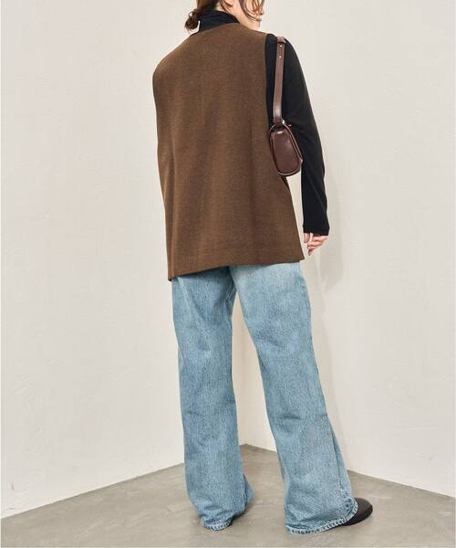 JOURNAL STANDARD（ジャーナルスタンダード）の「《追加》ウールライクVネックベスト（ベスト・レディース・ブラック/ブラウン・FREE）」の12枚目の写真