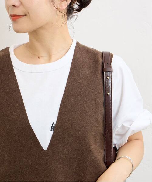 JOURNAL STANDARD（ジャーナルスタンダード）の「《追加》ウールライクVネックベスト（ベスト・レディース・ブラック/ブラウン・FREE）」の22枚目の写真