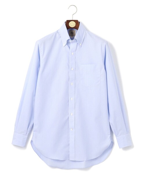 J.PRESS(ジェイプレス)の「【Single Needle Tailoring / 形態安定】マイクロストライプ シャツ / B.D.(シャツ/ブラウス・メンズ・ネイビー系1・首回り42cm-裄丈86cm/首回り41cm-裄丈85cm/首回り40cm-裄丈85cm/首回り39cm-裄丈84cm/首回り38cm-裄丈84cm/首回り37cm-裄丈82cm/首回り43cm-裄丈86cm)」の2枚目の写真