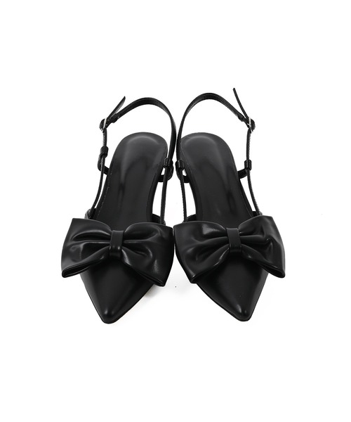 Narcissus（ナルシス）の「リボンパンプス　ストラップ付ミュール（パンプス・レディース・シルバー/ブラック・FREE/24.0/25.0/23.0）」の13枚目の写真