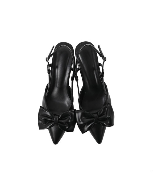 Narcissus（ナルシス）の「リボンパンプス　ストラップ付ミュール（パンプス・レディース・シルバー/ブラック・FREE/24.0/25.0/23.0）」の14枚目の写真