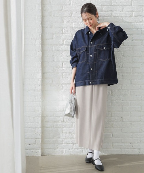 GLOBAL WORK(グローバルワーク)の「細プリーツIラインスカート/253426(スカート・レディース・ライトグレー/ブラック/ネイビー系8/その他・SHORT/REGULAR)」の15枚目の写真