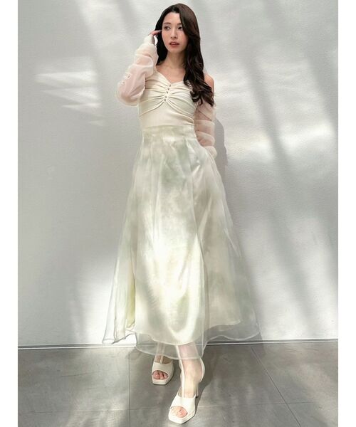 RESEXXY（リゼクシー）の「ポイントシアーニットトップス（ニット/セーター・レディース・ブルー/ブラック/アイボリー・FREE）」の16枚目の写真