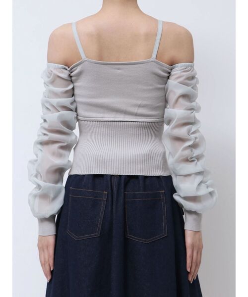 RESEXXY（リゼクシー）の「ポイントシアーニットトップス（ニット/セーター・レディース・ブルー/ブラック/アイボリー・FREE）」の20枚目の写真