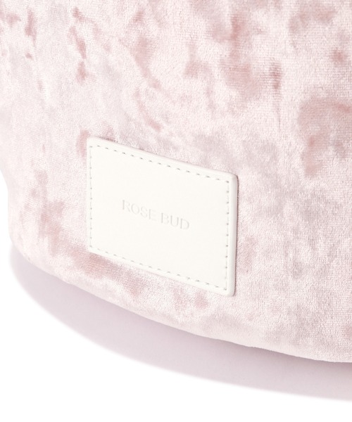 ROSE BUD（ローズバッド）の「ベロアギャザー巾着バッグ（ハンドバッグ・レディース・ブラック/ピンク・ONE SIZE）」の12枚目の写真