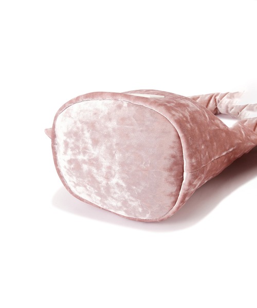 ROSE BUD（ローズバッド）の「ベロアギャザー巾着バッグ（ハンドバッグ・レディース・ブラック/ピンク・ONE SIZE）」の13枚目の写真