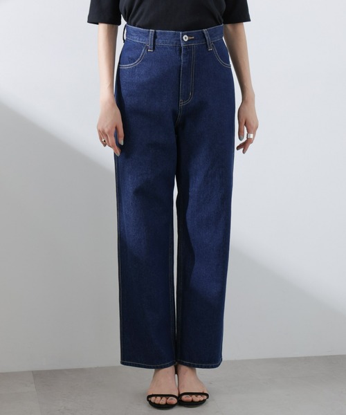 NANO universe（ナノユニバース）の「テーパードストレートデニムパンツ（セットアップ可）（デニムパンツ・レディース・ブルー/ダークネイビー・38/36）」の19枚目の写真