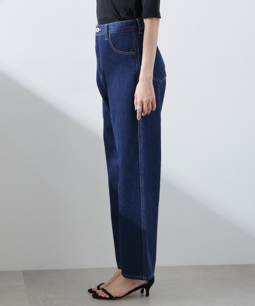 NANO universe（ナノユニバース）の「テーパードストレートデニムパンツ（セットアップ可）（デニムパンツ・レディース・ブルー/ダークネイビー・38/36）」の20枚目の写真