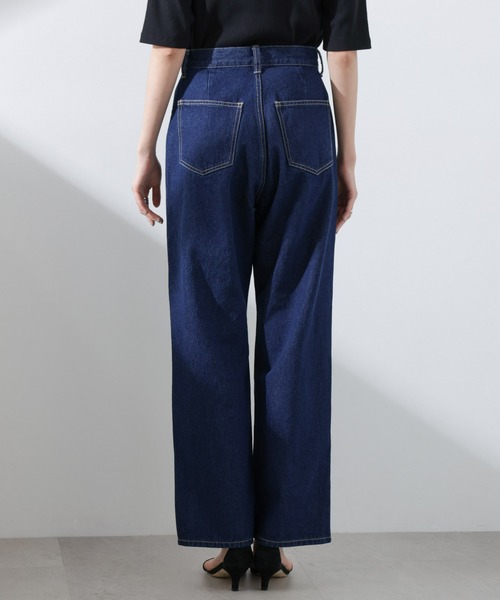 NANO universe（ナノユニバース）の「テーパードストレートデニムパンツ（セットアップ可）（デニムパンツ・レディース・ブルー/ダークネイビー・38/36）」の21枚目の写真