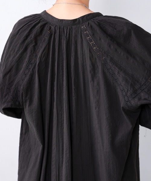 Bou Jeloud（ブージュルード）の「シアサッカーレース切替ワンピース（ワンピース・レディース・グレー系その他/ブラック・MEDIUM）」の15枚目の写真