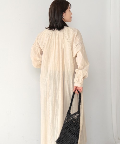 Bou Jeloud（ブージュルード）の「シアサッカーレース切替ワンピース（ワンピース・レディース・グレー系その他/ブラック・MEDIUM）」の22枚目の写真