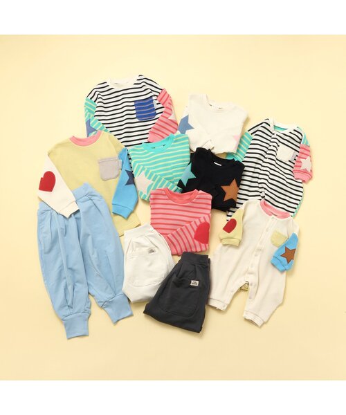 BREEZE（ブリーズ）の「【ジュニア対応】カラバリボリュームパンツ（その他パンツ・キッズ・チャコール/ラベンダー/イエロー/オレンジ/アイボリー/サックスブルー・80/90/100/110/130/140/120）」の15枚目の写真