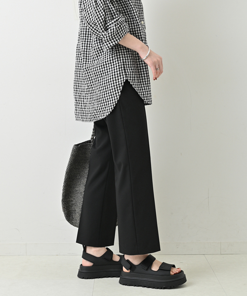 SLOBE IENA(スローブイエナ)の「《WEB・一部店舗限定》スティックパンツ(スラックス・レディース・ベージュ/ブラック・40/38/36)」の10枚目の写真