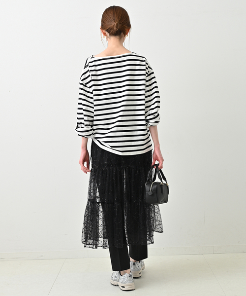 SLOBE IENA(スローブイエナ)の「《WEB・一部店舗限定》スティックパンツ(スラックス・レディース・ベージュ/ブラック・40/38/36)」の19枚目の写真
