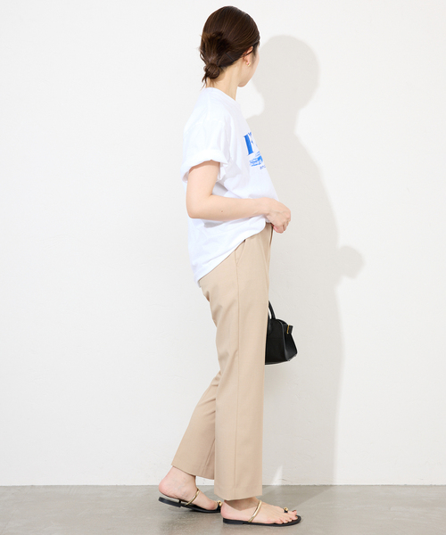 SLOBE IENA(スローブイエナ)の「《WEB・一部店舗限定》スティックパンツ(スラックス・レディース・ベージュ/ブラック・40/38/36)」の21枚目の写真