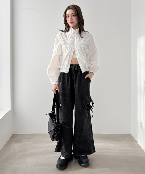 Heather（ヘザー）の「フリルテープナイロンブルゾン　324744（ブルゾン・レディース・ブラック/オフホワイト/ホワイト系その他・FREE）」の20枚目の写真