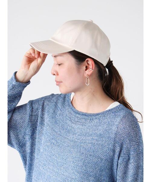 Lugnoncure(ルノンキュール)の「サテンキャップ《2025spring catalog item》(ハット・レディース・ネイビー/オレンジ/オフホワイト・F)」の2枚目の写真