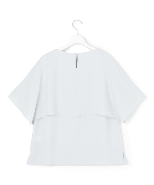 今期【UVカット接触冷感】ストレッチジョーゼットケープデザインカットソー 23区｜【吸水速乾/UVカット/接触冷感】ストレッチジョーゼット